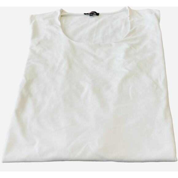 ENJOY WOMENS WEAR SCOOP NECK TANK TOP, WOMENS, XXL, SOLID WHITE, SLEEVELESS - Picture 6 of 9